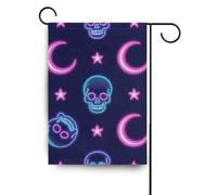 Neon colorato stelle lune e scheletri bandiere vacanza banner per la decorazione del portico 28x40 double sided