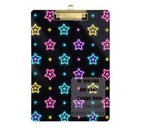 Neon colorato stelle personalizzare cartella appunti impermeabile per allenatori Medical Classroom Size 9 x 12
