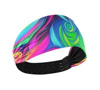 Neon Colore Astratto Irregolare Texture no slip palestra fascia elastica tennis fasce per il lavaggio del viso Uso quotidiano make up bandas para la cabeza
