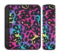 Neon Colorful Leopard Print 2 Pack tracolla imbottitura rilascio stress al collo e spalle per auto funda para cinturón de carro