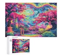 Neon Colors Trees Puzzle 1000 Pezzi Regalo Festa Aziendale PersonalizzatoRompicapo Intelligente Per Adulti E Colleghi Relax E Sfida Creativa in Ufficio 1000 PCS