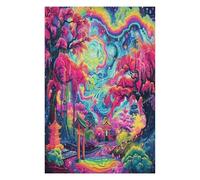 Neon Colors Trees Puzzle 1000 Pezzi Rilassamento Antistress Premium Rompicapo Pressione Ridotta Attività Mindfulness Rigenerazione Mentale1000 PCS
