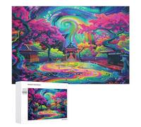 Neon Colors Trees Puzzle 1000 Pezzi Rompicapo Relax Adulti PremiumPressione Ridotta Dopo Il Lavoro Sfida Educativa Idea Regalo Festa Aziendale 1000 PCS