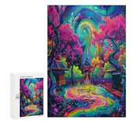 Neon Colors Trees Puzzle 300 Pezzi Per Amici E Famiglia in SerataRompicapo Sfida Creativa Giochi Da Tavolo Relax E Intelligenza Regalo Natale 300 PCS