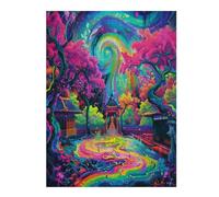 Neon Colors Trees Puzzle 500 Pezzi Gioco Creativo Per Ragazzi Intelligenza Educativa Rompicapo Idea Regalo Per Figlio A Natale E Compleanno 500 PCS