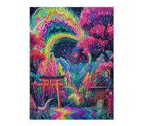 Neon Colors Trees Puzzle 500 Pezzi Multicolore Creativo Ragazzi Gioco Educativo Intelligenza Idea Regalo Per Figlio 500 PCS