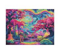 Neon Colors Trees Puzzle 500 Pezzi Sfida Creativa Adulti E Ragazzi Rompicapo Educativo Rilassamento Pressione Ridotta Idea Regalo Amici E Cugini 500 PCS