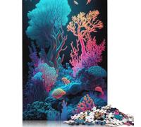 Neon Coral Reef Puzzle Impossibili 1000Pcs Decorazione Per La Casa. Rilassamento E Intelligence Per Adulti E Ragazzi Da 14 Anni 1000pcs (38x26cm)