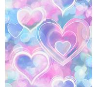 Holden Neon 3D Effetto Cuori Rosa/Blu Trendy Ragazze Camera Carta da Parati