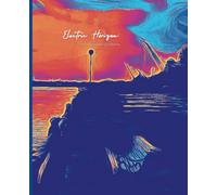 Neon Dreams Notebook | Electric Horizon | Psychedelic Sunset Design in Electric Orange, Blue, and Purple | Lined College Ruled, 7.5 x 9.25, 120 Pages | Perfect for Kids, Teens, and Adults