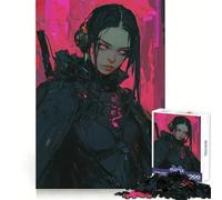 Neon Enforcer - Puzzle di una ragazza cyberpunk con cuffie per adolescenti, 1000 pezzi, gioco di logica, divertimento per tutta la famiglia, taglio di precisione, (38x26cm)