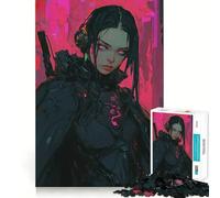 Neon Enforcer - Ragazza Cyberpunk con Cuffie Puzzle da 1000 Pezzi per Adulti e Adolescenti Gioco Mentale Giocattolo Divertente da Creare Insieme Taglio Preciso (50x75cm)