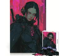Neon Enforcer - Ragazza Cyberpunk con Cuffie Puzzle da 1000 Pezzi per Adulti Gioco di Stimolazione Logica Legami Familiari Bordo Premium Sorpresa Caldo (38x52cm)