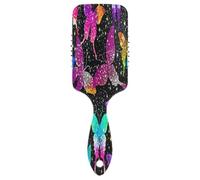Neon Farfalle Nero Massaggio Spazzole, Capelli Districante Spazzole, Anti Statico Capelli Spazzola, Styling Brush