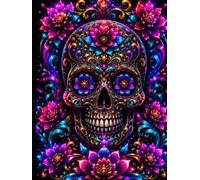 Neon Floral Skull Halloween Notebook: Spooky Journal for Back to School, Writing, Notes, School, Work & Everyday Use