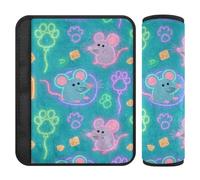 Neon fluorescente animale verde 2 pz cintura di sicurezza copertura per adulti protegge il collo e le spalle per la maggior parte delle auto Protector para cinturón de carro