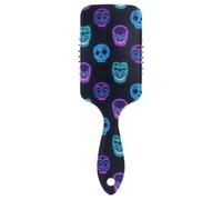 Neon Fluorescente Skull amichevole districante capelli ricci Progettato massaggiatore cuoio capelluto per capelli sottili con manico ergonomico cepillo para pelo rizado