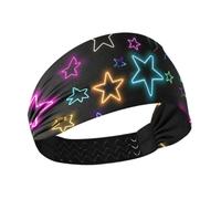Neon Fluorescenza Stelle Colorate Umidità Wicking donne fasce elastiche capelli per escursionismo Pallavolo Calcio Uso quotidiano accessori para cabello de mujer