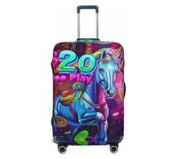 Neon Free Play Travel Luggage Covers - Elasticità Valigie Coperture Protector per bagagli 45-81 cm, Nero , S