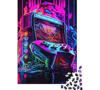 Neon Gaming Arcade Puzzle Giochi 1000 Pezzi Regalo Per Lui E Per Lei Arte Interesting Puzzle Adulti Foto 38x26cm/1000pcs