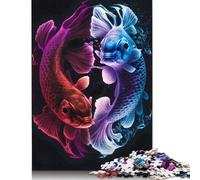 Neon Koi Fish 1500 Puzzle per Adulti Relax Challenge Puzzle Difficili per Bambini dai 12 Anni in su 1500 pezzi (85x57 cm)