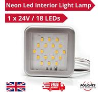 NEON Lampada LED Interno Bianco Tetto Soffitto Cupola Luce 24V Camion...