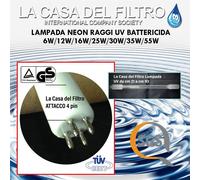 Neon lampada uv germicida ricambio depuratore acqua universali 12watt [EEK: SECONDO SCELTA]