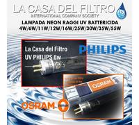 Neon lampada uv germicida ricambio depuratore acqua universali 6watt [EEK: SECONDO SCELTA]