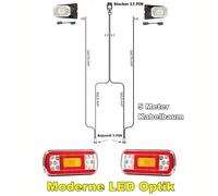 Neon LED Luci Coda Rimorchio Bootstrailer Impermeabile + 5M Cablaggio 13 Pin