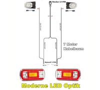 Neon LED Luci Coda Rimorchio Bootstrailer Impermeabile + 7M Cablaggio 13 Pin