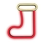 Neon LED Natale Calzino Bianco Rosso FLNE23 FOREVER Luce