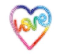 NEON LUCE LED LOVE + CUORE MULTICOLOR FOREVER LIGHT