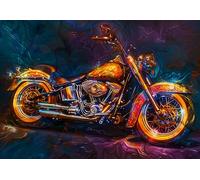 Neon Motorcycle Art Puzzle 500 Pezzi Rompicapo Per Momentidi Pace Attività Solitaria Rilassante Antistress Naturale Regalo Per Chi Ama La Tranquillità 500 PCS