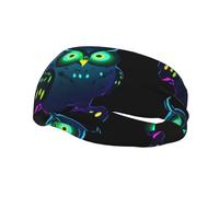 Neon Owl Nightvision Yoga Sport Fitness Fascia Unisex Running Basket Fascia Elastica Fascia Sportiva Assorbente del Sudore,