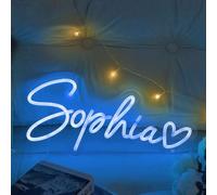 Neon Personalizzate Insegna Luminosa Led Scritte Personalizzata Neon per Feste Compleanni Matrimoni Negozi Bar (#blu)