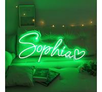 Neon Personalizzate Insegna Luminosa Led Scritte Personalizzata Neon per Feste Compleanni Matrimoni Negozi Bar (#verde)