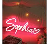 Neon Personalizzate Insegna Luminosa Led Scritte Personalizzata Neon per Feste Compleanni Matrimoni Negozi Bar (#rosa)