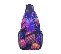 Neon Pineapple Uomo Donna Sling Bag Casual Borsa A Spalla Multitasche Zaino Monospalla Per Treeking Campeggio Lavoro