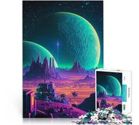 Neon Planet 5 Puzzle da 1000 pezzi per adolescenti Giocattoli che creano dipendenza e sfidano l'intelligenza del cervello Regali di Babbo Natale segreto 38x26cm