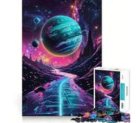 Neon Road Alien World Puzzle per adolescenti da 1000 pezzi Gioco intelligente e rilassante da assemblare (50x75cm)