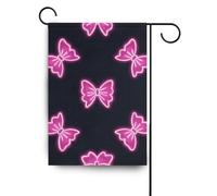 Neon Rosa Fluorescente Bow bandiere di pace per all'aperto Banner di Halloween per la decorazione del portico 28x40 doppia faccia