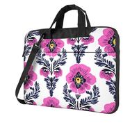 Neon rosa viole del pensiero tradizionale arte popolare borsa del computer portatile 15.6 pollici borse del computer copertura manica imbottita per donne uomini