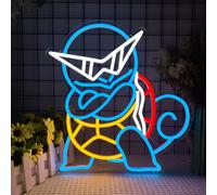 Neon Squirtle Insegna Led Grande per camera Decorazione Pokemon 36x33 CM [EEK: A+++]
