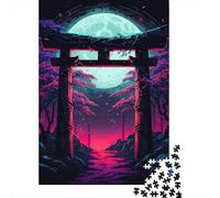 Neon Torii Gate 1000 Pezzi Carta Ecologica Pacchetto Puzzle Per Adulti E Bambini Da 12 Anni Gioco Di Famiglia Decorazione Murale Pacchetto Valore 70x50cm/1000pcs