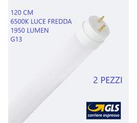 NEON Tubo led ON BY GBC 18W 120CM T8 g13 luce FREDDA 6500K 1950lm 2 pezzi [EEK: F]