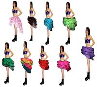 Neon UV Rosa Verde Rosso Nero Burlesque Pavone Tutu Gonne Halloween Costume