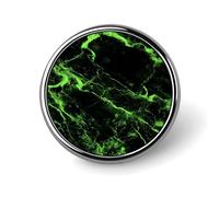 Neon Verde Nero Colore Lusso Marmo Rotonda Spilla per Uomo Donna Moda Distintivo Collare Pin Dress Giacca Zaino Accessori