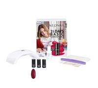 NEONAIL 21 Days Basic Starter Set - Smalto Semipermanente Unghie - Kit Semipermanente Unghie - Kit - Smalto - Set - Base e Top Coat - Lampada UV 10W/36 - Smalti