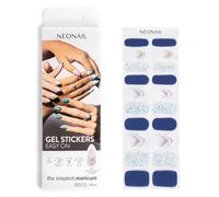 NEONAIL Gel Stickers Easy On - M10 - Blu Glitter - Kit Semipermanente Unghie - Unghie Gel Adesive UV - Smalto Adesivo per Unghie - Adesivi Unghie con Lampada UV - Decorazioni Unghie - Nail Art