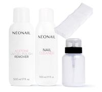 NÉONAIL Kit Manicure Acetone Cleaner Pompa e Pad Senza Pelucchi